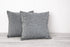 Set of Four 18" Gray And White Geometric Cotton Throw Pillows