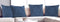 Set of Four 18" Denim Blue Diamond Cotton Throw Pillow Covers