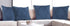 Set of Four 18" Denim Blue Diamond Cotton Throw Pillow Covers