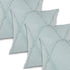 Set of Four 18" Pale Aqua Diamond Cotton Throw Pillow Covers