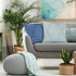 Set of Four 18" Pale Aqua Diamond Cotton Throw Pillow Covers