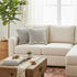 Set of Two 20" Off White And Gray Geometric Cotton Throw Pillows with Tufts