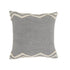 Set of Two 20" Off White And Gray Geometric Cotton Throw Pillows with Tufts