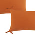 Set of Two 16" X 24" Orange Lumbar Cotton Throw Pillows