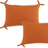 Set of Two 16" X 24" Orange Lumbar Cotton Throw Pillows