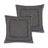 Set of Two 20" Dark Gray Geometric Cotton Throw Pillows