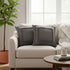 Set of Two 20" Dark Gray Geometric Cotton Throw Pillows