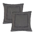 Set of Two 20" Dark Gray Geometric Cotton Throw Pillows