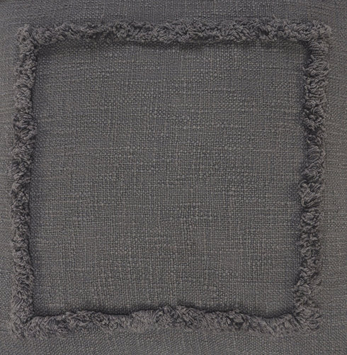 Set of Two 20" Dark Gray Geometric Cotton Throw Pillows