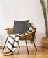 Set of Two 20" Dark Gray Geometric Cotton Throw Pillows