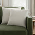 Set of Two 20" Beige And Natural Striped Cotton Throw Pillows