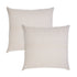 Set of Two 20" Beige And Natural Striped Cotton Throw Pillows