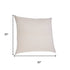 Set of Two 20" Beige And Natural Striped Cotton Throw Pillows