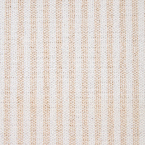 Set of Two 20" Beige And Natural Striped Cotton Throw Pillows