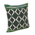 Set of Two 20" Green And Ivory Geometric Cotton Blend Throw Pillows