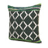 Set of Two 20" Green And Ivory Geometric Cotton Blend Throw Pillows