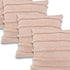 Set of Four 20" Blush And Pearl Striped Cotton Throw Pillows