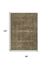 8' X 10' Brown And Beige Floral Medallion Washable Area Rug