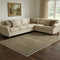 8' X 10' Brown And Beige Floral Medallion Washable Area Rug