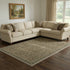 8' X 10' Brown And Beige Floral Medallion Washable Area Rug
