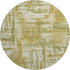8' Sage And Ivory Abstract Washable Round Rug With UV Protection