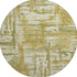 8' Sage And Ivory Abstract Washable Round Rug With UV Protection