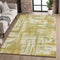 9' X 12' Sage And Ivory Abstract Washable Area Rug With UV Protection