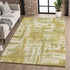 9' X 12' Sage And Ivory Abstract Washable Area Rug With UV Protection