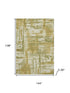 9' X 12' Sage And Ivory Abstract Washable Area Rug With UV Protection
