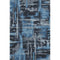 5' X 8' Black And Blue Abstract Washable Area Rug With UV Protection