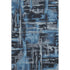5' X 8' Black And Blue Abstract Washable Area Rug With UV Protection