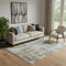 5' X 8' Brown And Beige Abstract Washable Area Rug With UV Protection