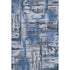 5' X 8' Blue And Gray Abstract Washable Area Rug With UV Protection