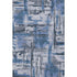 5' X 8' Blue And Gray Abstract Washable Area Rug With UV Protection