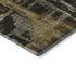8' Coffee And Gray Abstract Washable Round Rug With UV Protection