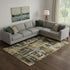 8' X 10' Coffee And Gray Abstract Washable Area Rug With UV Protection