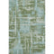 5' X 8' Fern Green And Sky Blue Abstract Washable Area Rug With UV Protection
