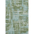 5' X 8' Fern Green And Sky Blue Abstract Washable Area Rug With UV Protection