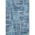 9' X 12' Denim Blue And Sky Blue Abstract Washable Area Rug With UV Protection