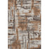 5' X 8' Rust And Brown Abstract Washable Area Rug With UV Protection