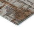 8' Rust And Brown Abstract Washable Round Rug With UV Protection