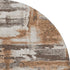 8' Rust And Brown Abstract Washable Round Rug With UV Protection
