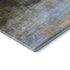 5' X 8' Brown And Teal Abstract Washable Area Rug With UV Protection
