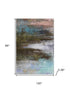 8' X 10' Brown And Teal Abstract Washable Area Rug With UV Protection