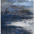 9' X 12' Navy Blue And Ivory Abstract Washable Area Rug With UV Protection