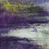 9' X 12' Purple And Lime Green Abstract Washable Area Rug With UV Protection