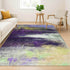 9' X 12' Purple And Lime Green Abstract Washable Area Rug With UV Protection