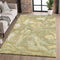 8' X 10' Gold And Beige Abstract Washable Area Rug With UV Protection