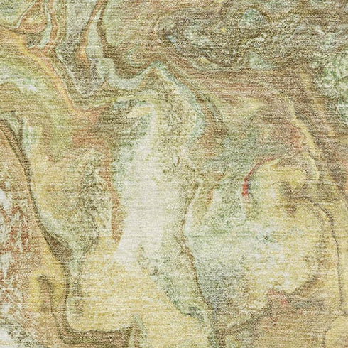 8' X 10' Gold And Beige Abstract Washable Area Rug With UV Protection