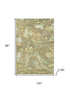 8' X 10' Gold And Beige Abstract Washable Area Rug With UV Protection